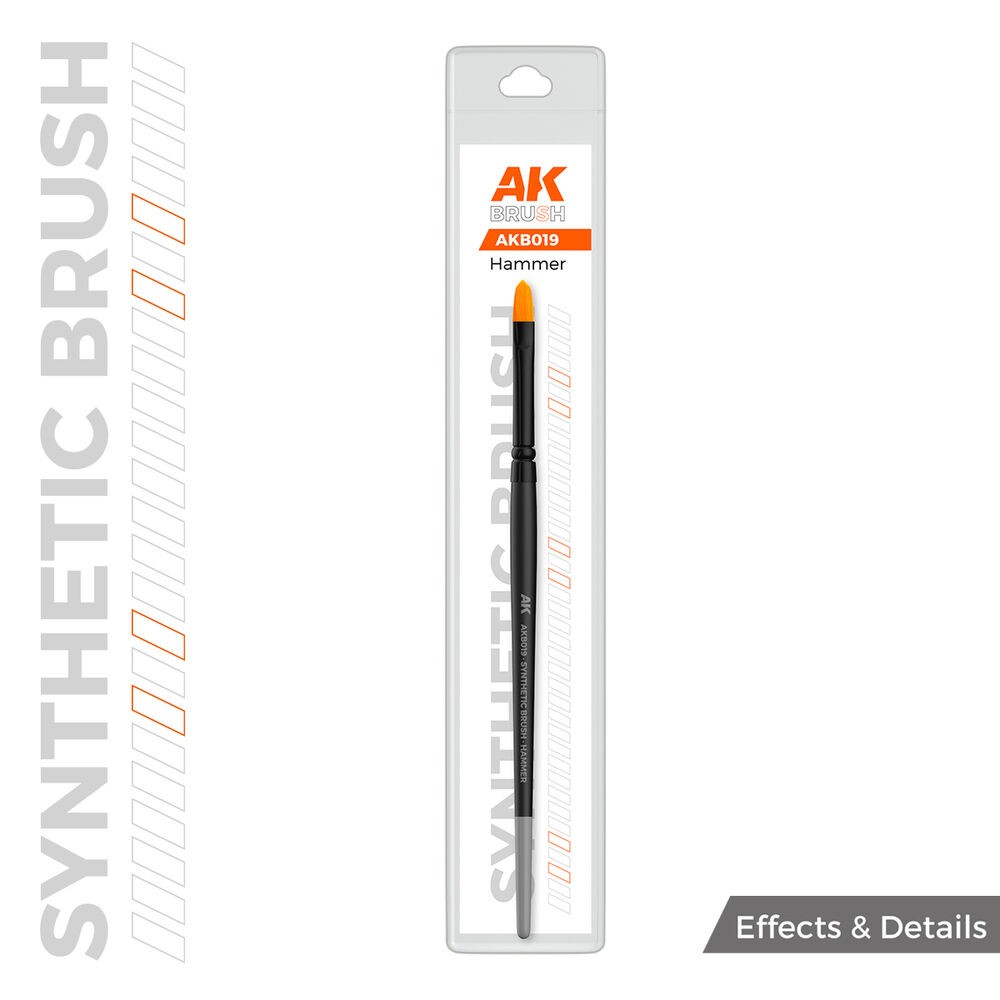 AK Interactive AKB019 - AK Synthetic Brush - Hammer - New