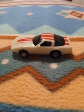 Tyco slot car Glow In The Dark Corvette Runs Smooth Red Striped Super Clean Car
