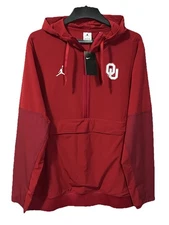 Nike Air Jordan Oklahoma Sooners Anorak College 1/2-Zip Jacket Sz XL NWT $150