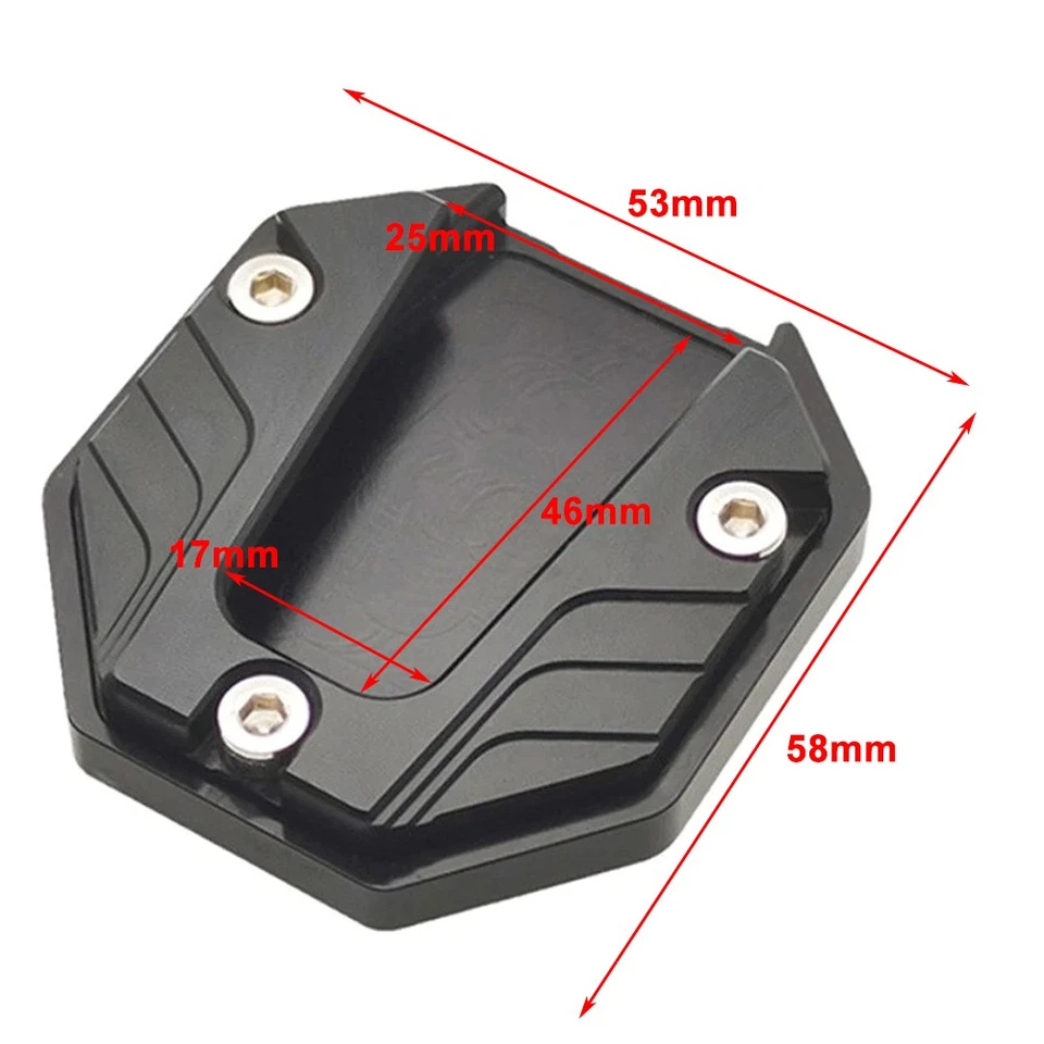 Motorcycle Bikes Kickstand Extender Foot Side Stand Extension Pad Support Plate - Изображение 2 из 4