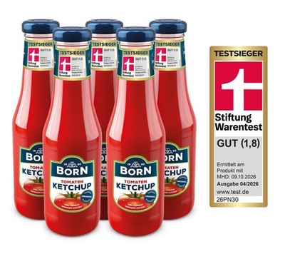 BORN Tomaten Ketchup 5x 450ml (4,44   / L) direkt vom Hersteller