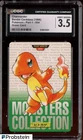 1996 VINTAGE Pokemon Bandai Carddass Green Card Charmander CGC 3.5 VG+