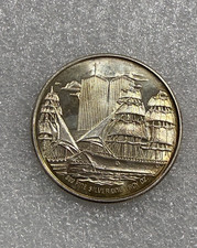 Vintage 1986 1 oz .999 Silver Round ~ Ellis Island Statue of Liberty ~ NYC Ships 100.83 per troy oz