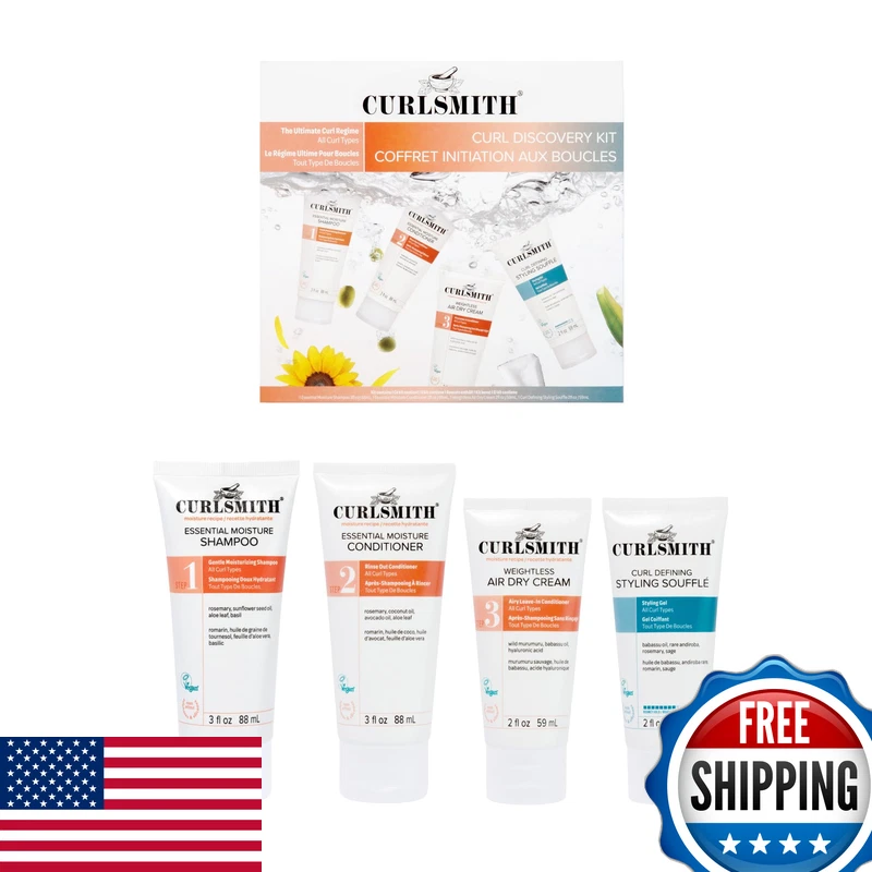 Curlsmith Curl Discovery Kit - To Hydrate Define Curls Contains Moisturizing