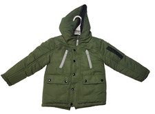 Brooklyn Boys Boys Green Hooded Puffer Jacket Pockets Full Zip size 4