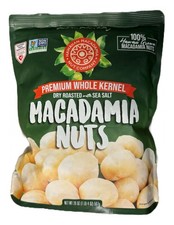 Hawaiian Macadamia Nut Co. 20oz Dry Roasted with Sea Salt, Non-GMO, Keto, Glut
