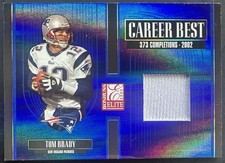 2005 Donruss Elite #CB-45 Tom Brady Game-Used Jersey Career Best #ed/175 HOF