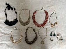 Costume Jewelry Lot Necklaces Earrings Bracelet
