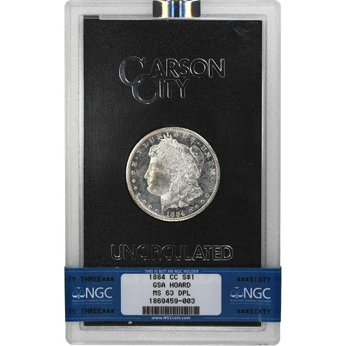 1884-CC $1 Morgan Dollar GSA Hoard NGC MS63DPL Rare Coin