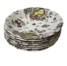 Johnson Brothers Autumn’s Delight Set Of 7 Saucers 5.5”  Vintage Ironstone