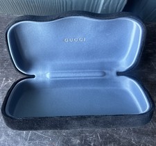 Gucci Burgundy Black Velvet Blue Hard Shell Glasses/Sunglasses Case Only