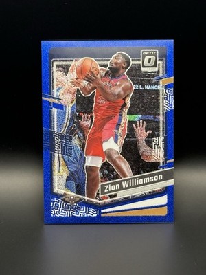2023 Panini Donruss Optic - Zion Williamson Blue Glitter 01/15 #35 Jersey Match