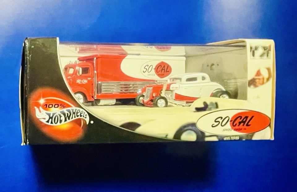 100 % Hot Wheels • Juego de caja So-Cal Speed Shop y lote de cupé Ford 32 So-Cal • 2002 Foto 3 de 4