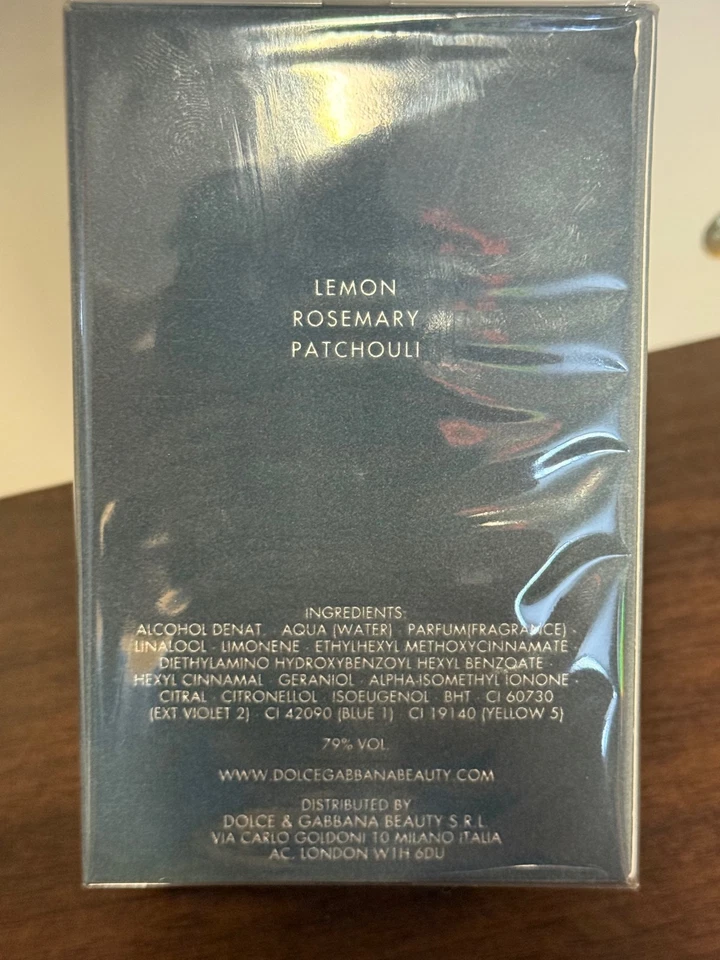 Eau de Toilette Dolce & Gabbana azul claro para hombre 4,2 OZ *Nuevo sellado auténtico* Foto 3 de 3