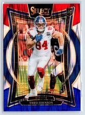 2024 Panini Select Concourse Theo Johnson #96 Red & Blue Shock Prizm (RC)