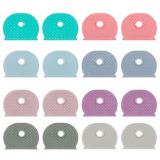 Uniclife 16 Pcs Key Covers Caps, 1" Identifiers, Soft 16 PCS, Semicircle