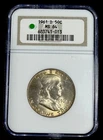 1961-D 50C FRANKLIN SILVER HALF DOLLAR NGC MS64 #4617