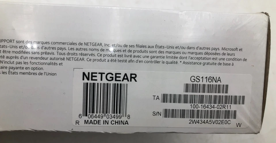 NETGEAR ProSafe (GS116) 16-Port Gigabit Switch - New Sealed - Image 3 of 3