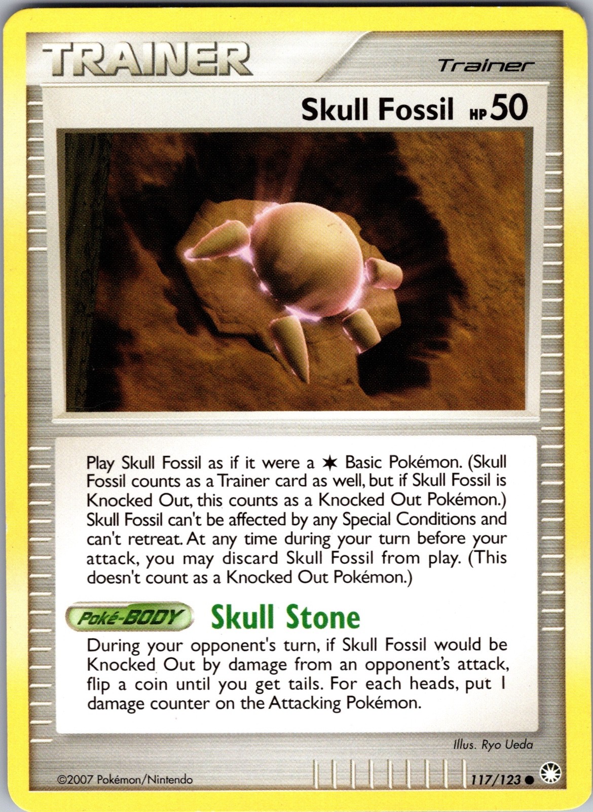 Pokemon TCG Trainer Skull Fossil 117/123 Mysterious Treasures Regular