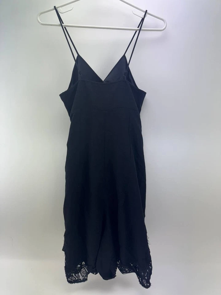 Mameluco Maje Isadora negro con encaje recortado para mujer talla 2 Foto 2 de 4