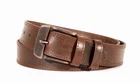 Men's Genuine Full Grain Leather Belt Handmade Casual Amish USA Handmade Buckle