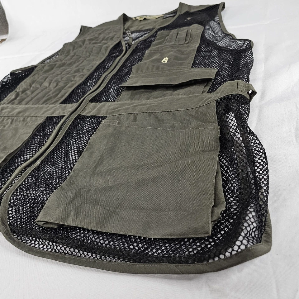 Bob Allen Shooting Vest Mens 2XL Charcoal Mesh Zip Up Trap Skeet Right Handed GC - Image 3 of 4