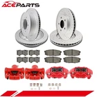 Front Rear Brake Calipers w/ Rotors Ceramic Pads for Toyota Tundra 2007-16 2017