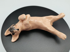 Estatuilla de Bulldog Francés de Cerámica Shelley Saffer 1992/3 ~~ 5" de Largo