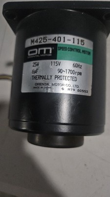 Oriental Motor M425-401-115 Speed Control Motor 25W 115V 90 1700RPM
