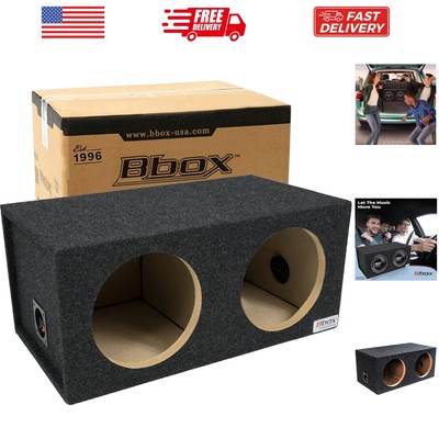 BBox Dual 10'' Sealed Carpeted Subwoofer Enclosure, Black