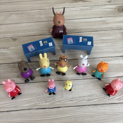 Peppa Pig Figures Bundle Madame Gazelle And Pupils Richard Rabbit ...