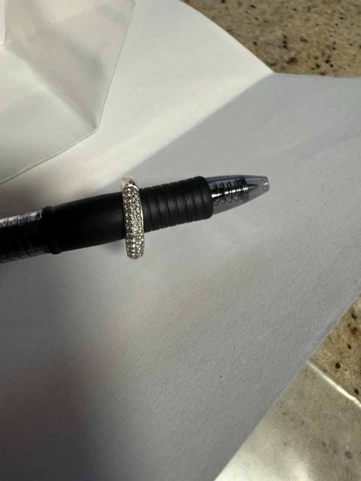 White Gold 14 Karat Wedding Band size 5 - Image 3 of 3