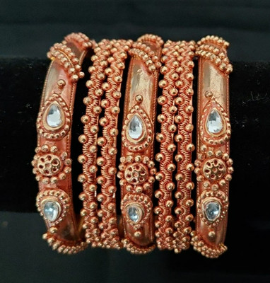 Armreifen Set Indisch Rosegold Finish Desi Hochzeit Party Bollywood Schmuck