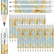 40 PCS 4 Inch Mini Presharpened Half Pencils with Erasers for Party Games