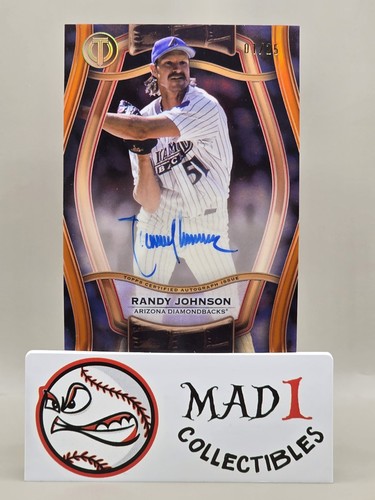 2025 Topps Tribute Randy Johnson 01/25 Pillars Of The Game Orange Autogramm #PTGA-RJ