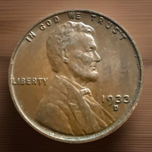 1933-D AU BN Lincoln Wheat Penny Denver Mint ACTUAL COIN FAST SHIPPING 1945
