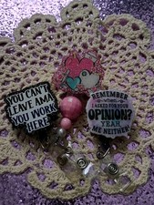 Nurse Badge Reel Retractable Pull Funny Nurse Badge Holders You Can't Leave AMA