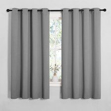 NICETOWN Silver Grey Blackout Curtain 55"W x 68"L Pack of 2 ,
