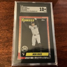 2025 Topps Ben Rice 1990 Topps Blk Crackle Foil /10