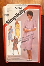 Simplicity dress pattern #5894 Size O (12-14-16)