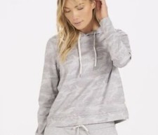 Vuori Halo Essential Hoodie Gray Camo Dreamknit Athleisure Women's Small