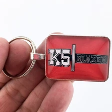 Vintage Chevrolet K5 Blazer Fender Emblem CHOOSE BACKGROUND COLOR Keychain