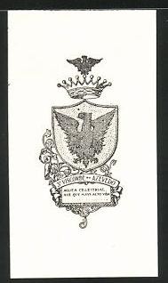 Exlibris Visconde de Azevedo, Wappen mit Greif - 第 1/1 張圖片