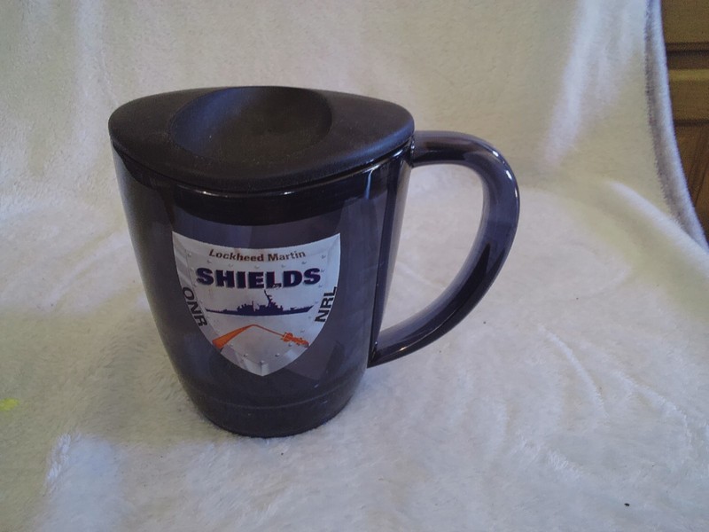 Rare Lockheed Martin ONR NRL Shields Program Cup With Lid  Made In USA Acrylic