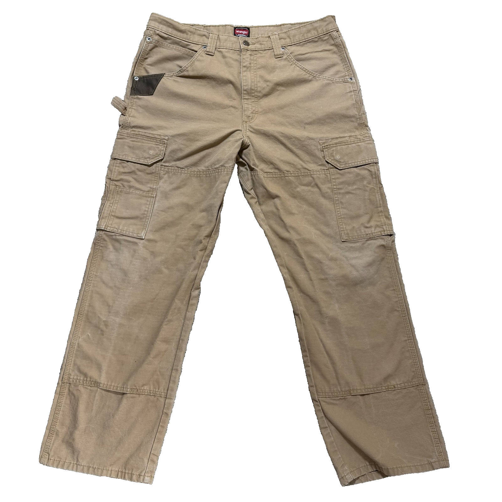 Wrangler Riggs Workwear Ranger Carpenter Pants 36x30 Bark Brown Duck Canvas