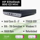 HP EliteDesk 800 G3 Mini i5, i7 16GB 256GB SSD Windows 11