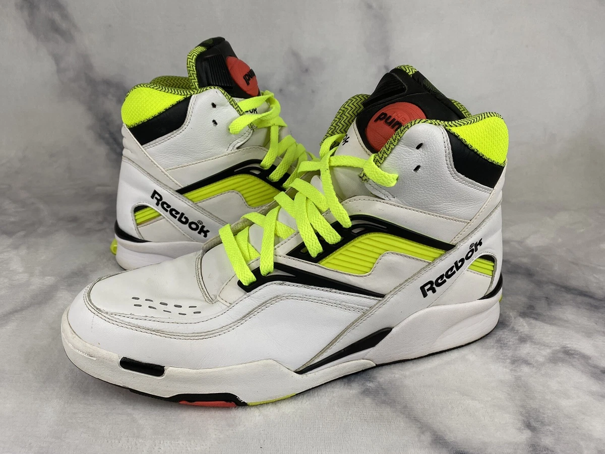 pille heroin Jeg er stolt Reebok Twilight Zone Pump White Neon Green Basketball Shoes J10323 Men Size  13 | eBay