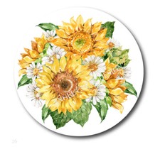 Daisies and Sunflower Bouquet Scrapbook Stickers Favors Sunflower Labels