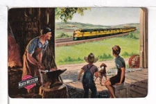 Single Railroad Playing Card "Chicago, Northwestern, CNW-14b" Bollhagen Book