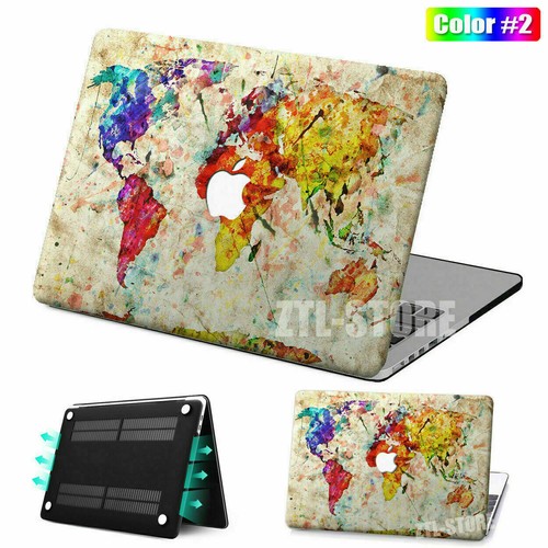 2022 New Rubberized World Map Flag Hard Case KB Cover For Macbook Pro Air M1 M2 - Picture 14 of 28